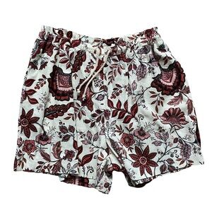 Joie Linen Blend Floral‎ Casual Beach Bohemian Tassel Tie Shorts Size 4